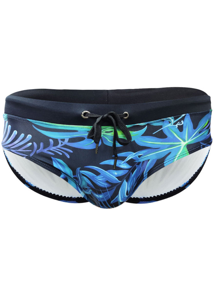 Black Lace-Up Beach Briefs - Black