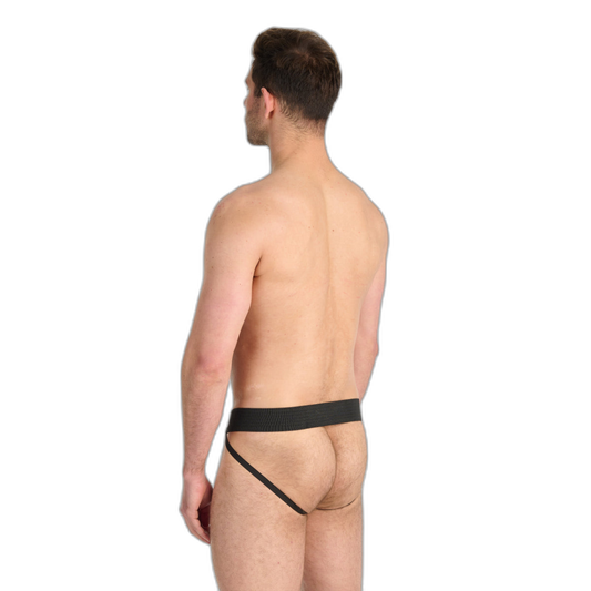 Prowler RED Leather Pouch Jock Strap Black