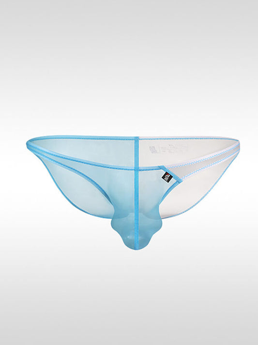 Men's Low-Rise Seamless Sheer Ice Silk Thong