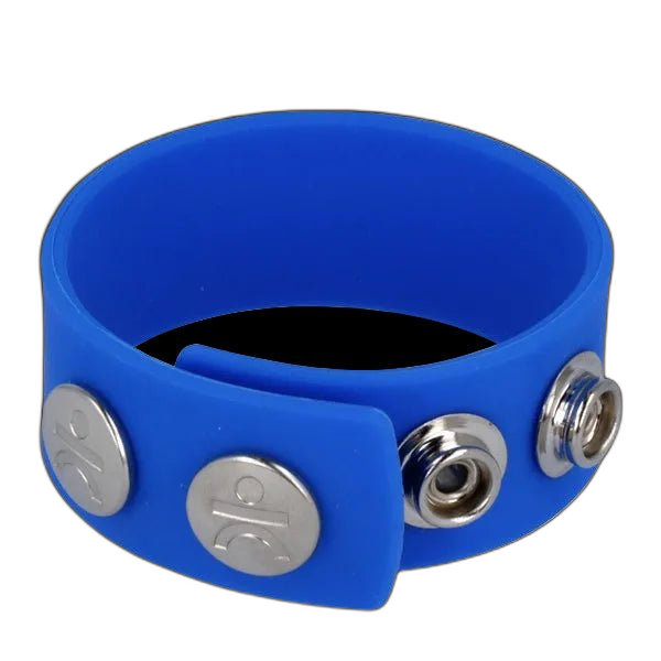 Titus Silicone Wide Cock & Ball Strap Blue