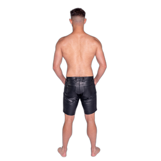 Prowler RED Leather Black Stripe Shorts Black