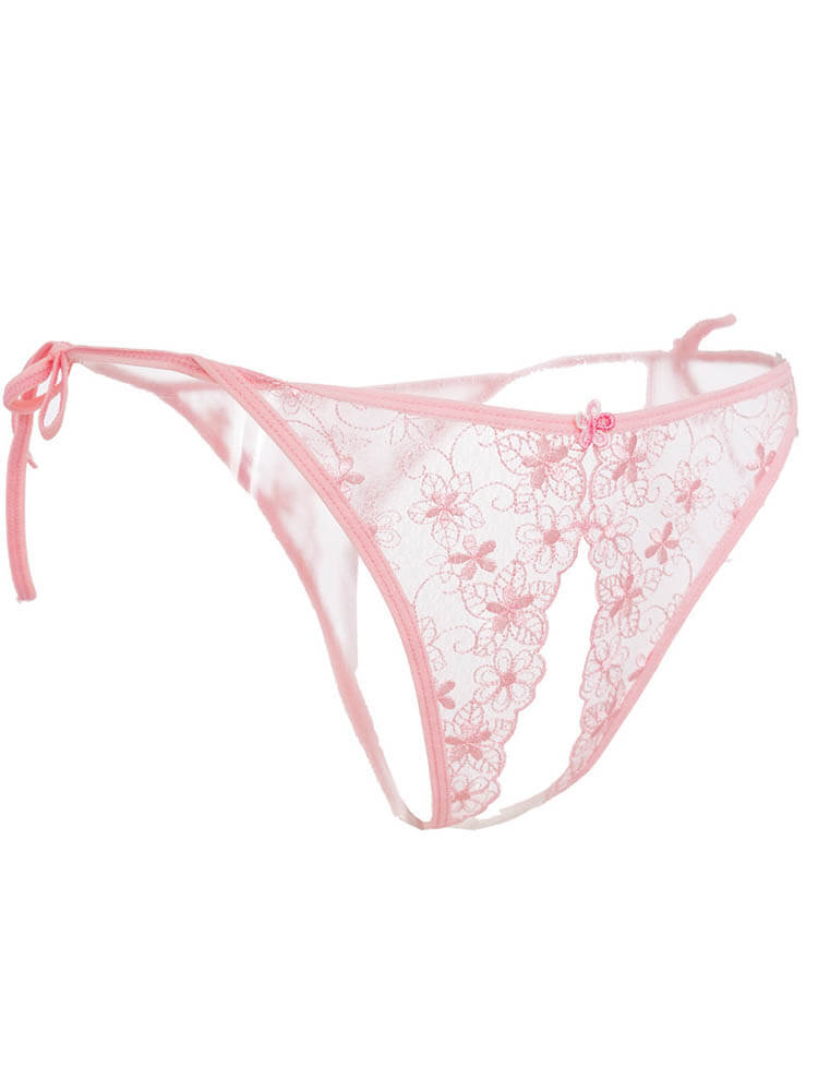 Men's Sexy Transparent Open Crotch No-Remove Briefs