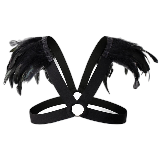 Men's Feather Decorative Harness Strap