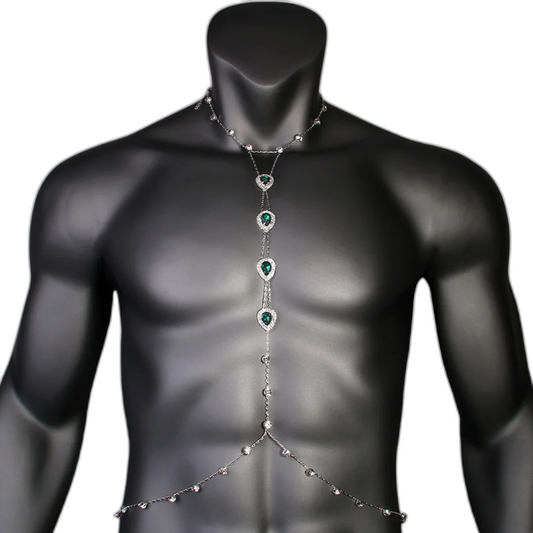 Party Prism Green Rhinestone Harness