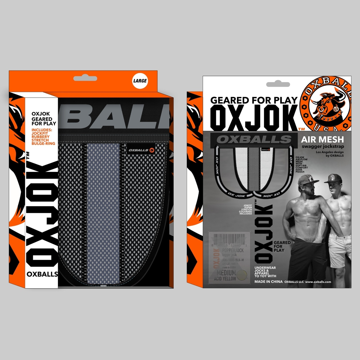 Oxballs Airmesh Upthrust Slider Strap Jock Tar Black Small