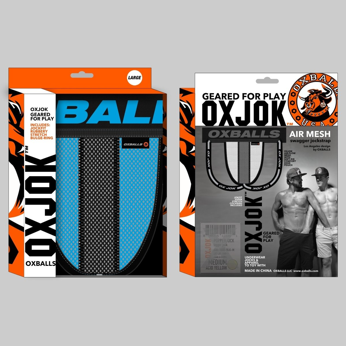 Oxballs Airmesh Upthrust Slider Strap Jock Sky Blue Small