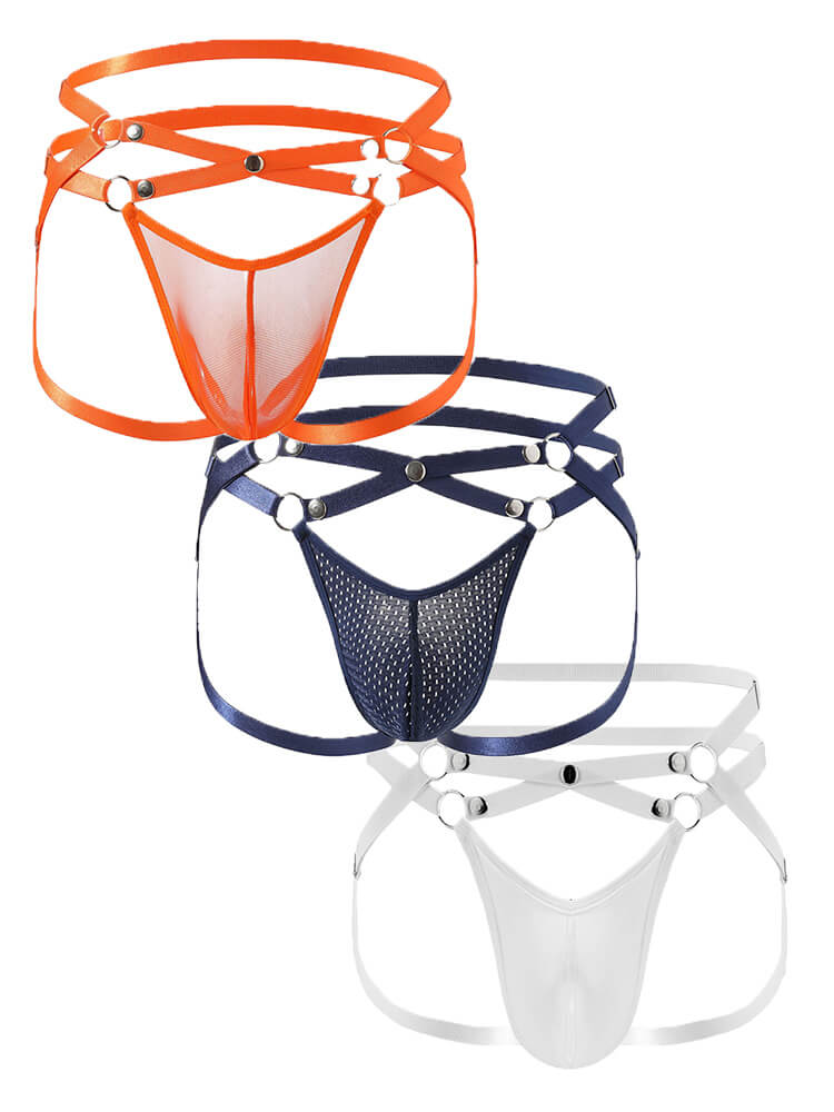 Men's Hollowed-out Cross-strap Binding Sexy Thong