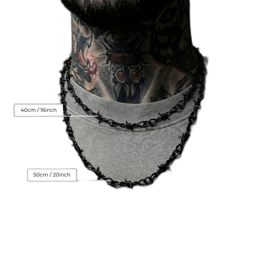 Black Barb Wire Necklace