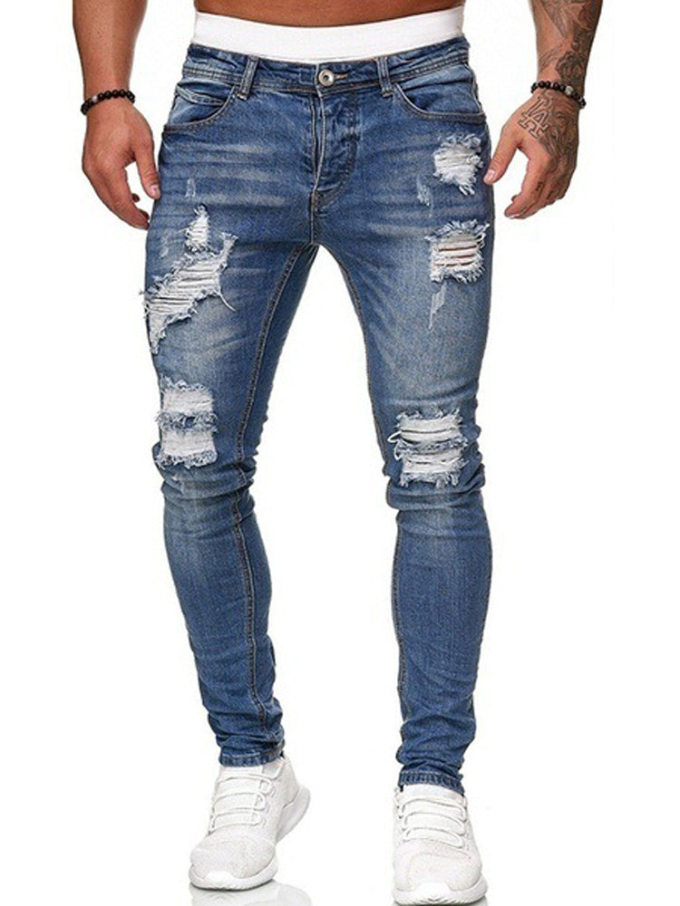 Mens Skinny Ripped Jeans