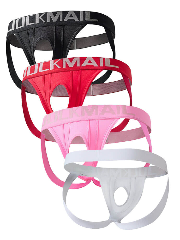 Men's Low Waist Sexy Double Thong With Hole Thongs