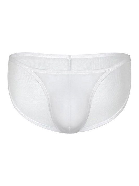 Men's Sexy High-Cut Mesh Solid Color Thin Briefs