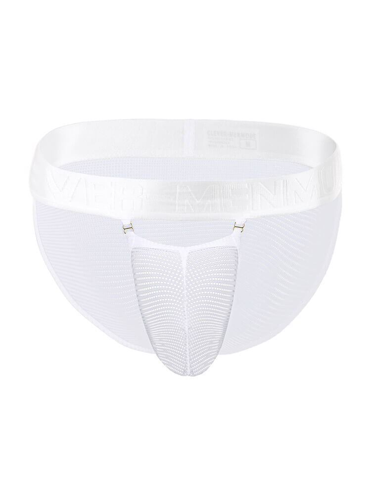 Men's Sexy Ultra-Thin Solid Color Nylon Thong