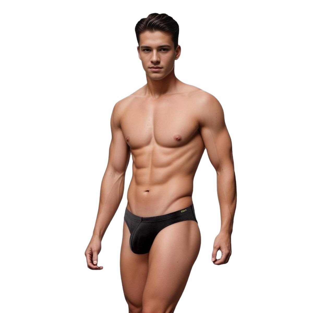Envy Sexy Slinky Brief-Black-M/L