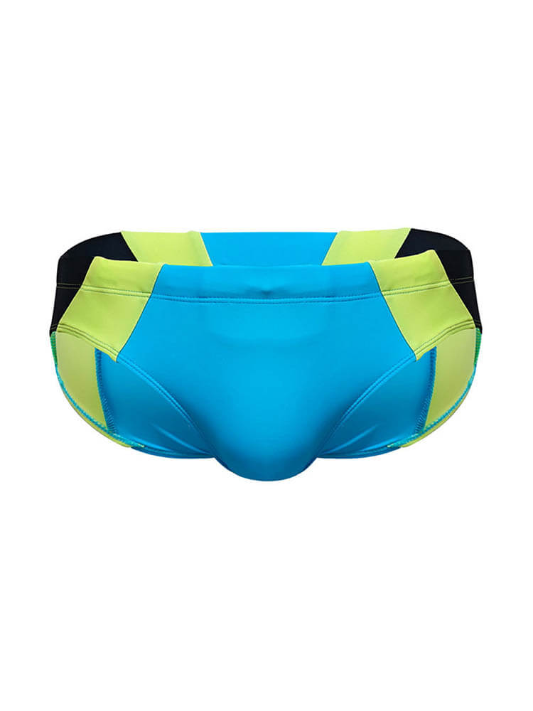 Men's Colorblock Quick Dry Beach Swim Briefs