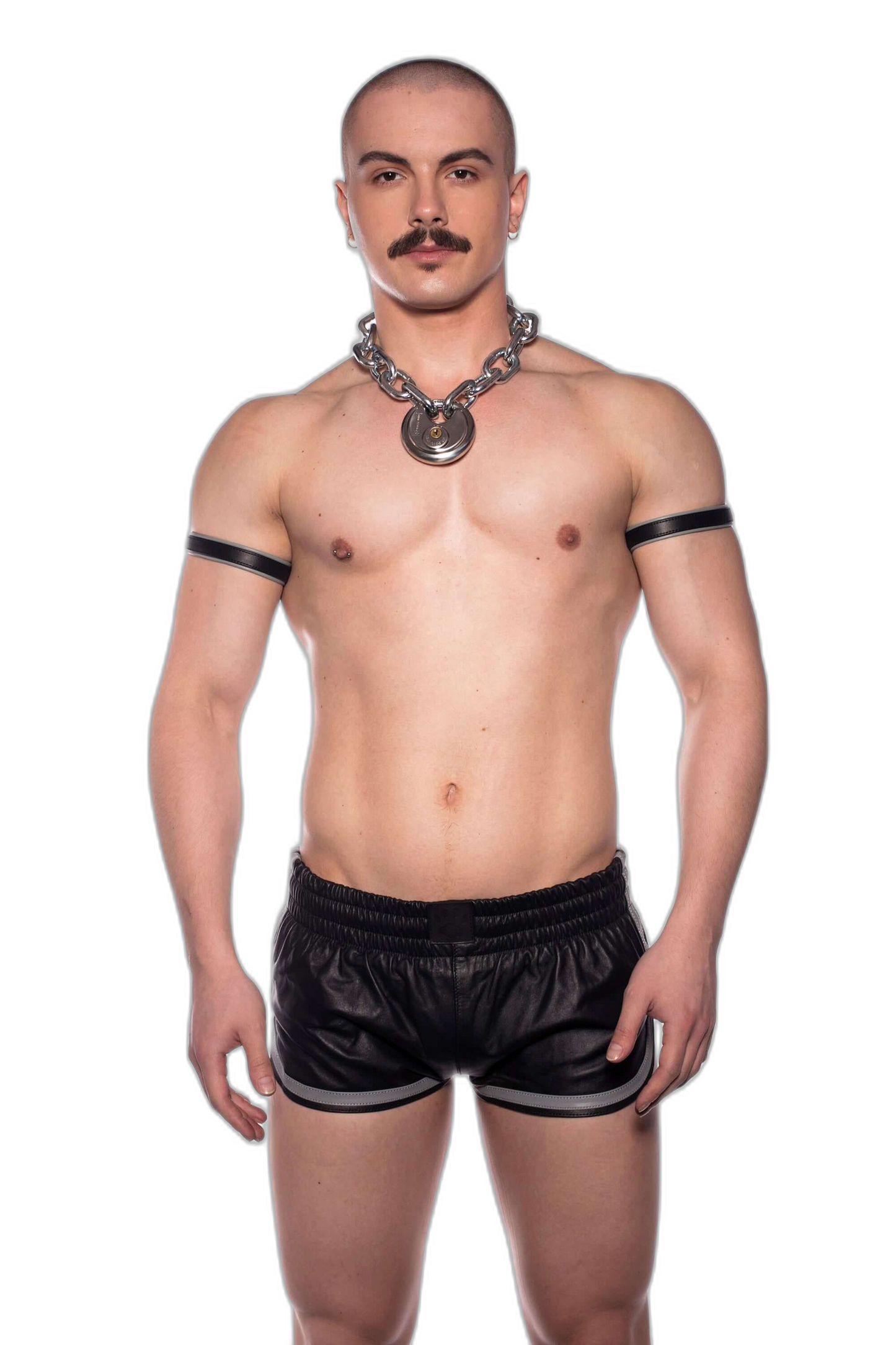 Prowler RED Leather Bicep Band Black/Grey