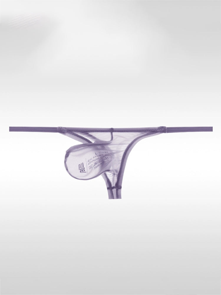 Men's Sexy Thin Ice Silk Low-waist Thong