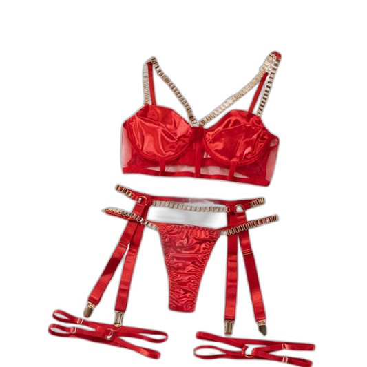 Erotic Satin Embrace Lingerie Set