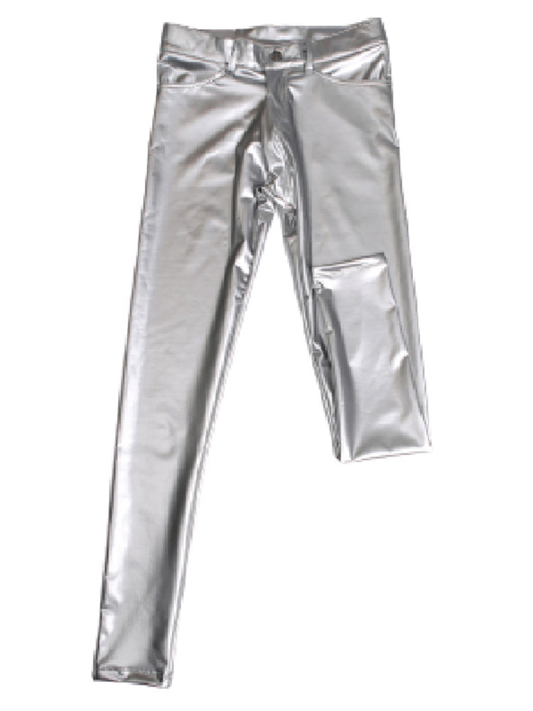 Skinny Motorcycle Men's PU Leather Pants