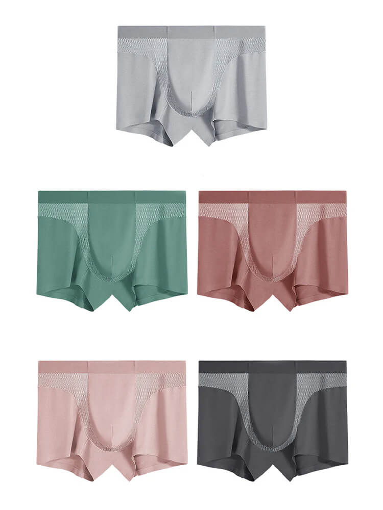 Men's Seamless Breathable Mesh Modal Boxer Briefs