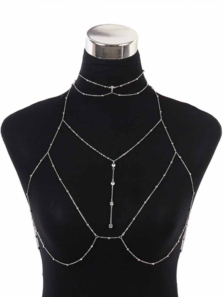 Men's Charm Pearl Multi-Layer Body Chain
