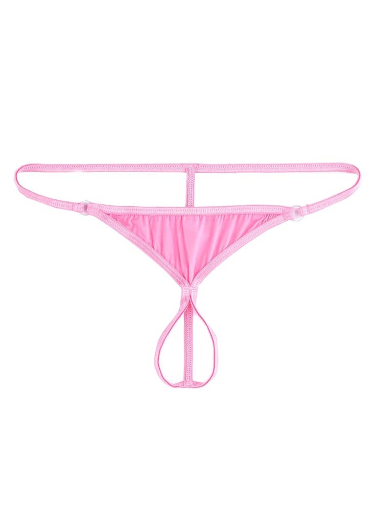 Men's Erotic Breathable Transparent Thong Briefs