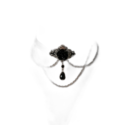 Black Rose Velvet Choker
