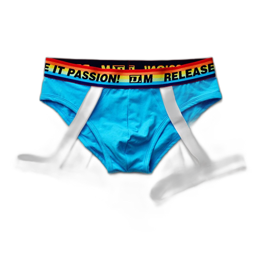 D.M. Rainbow Solid Color Suspender Briefs