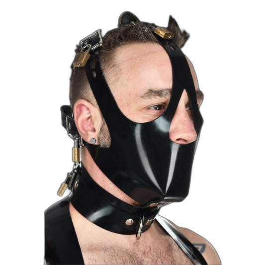 Vilain Garçon Heavy Rubber Locking Head Harness Muzzle