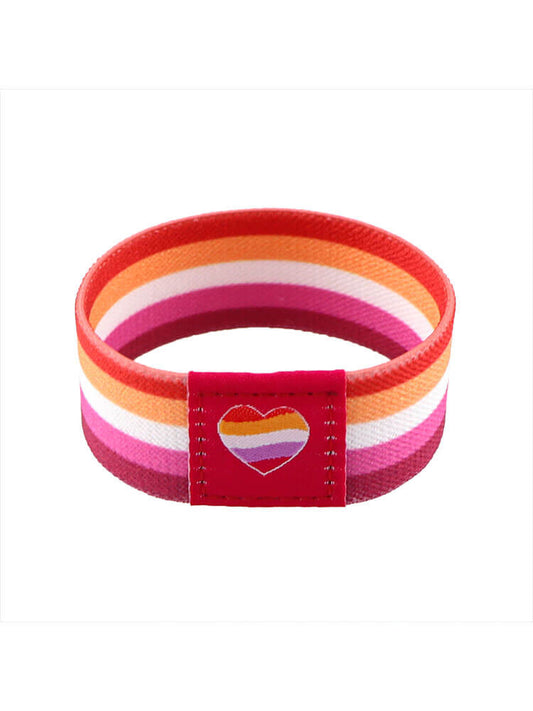 Unisex Pride Elastic Rainbow Wristbands