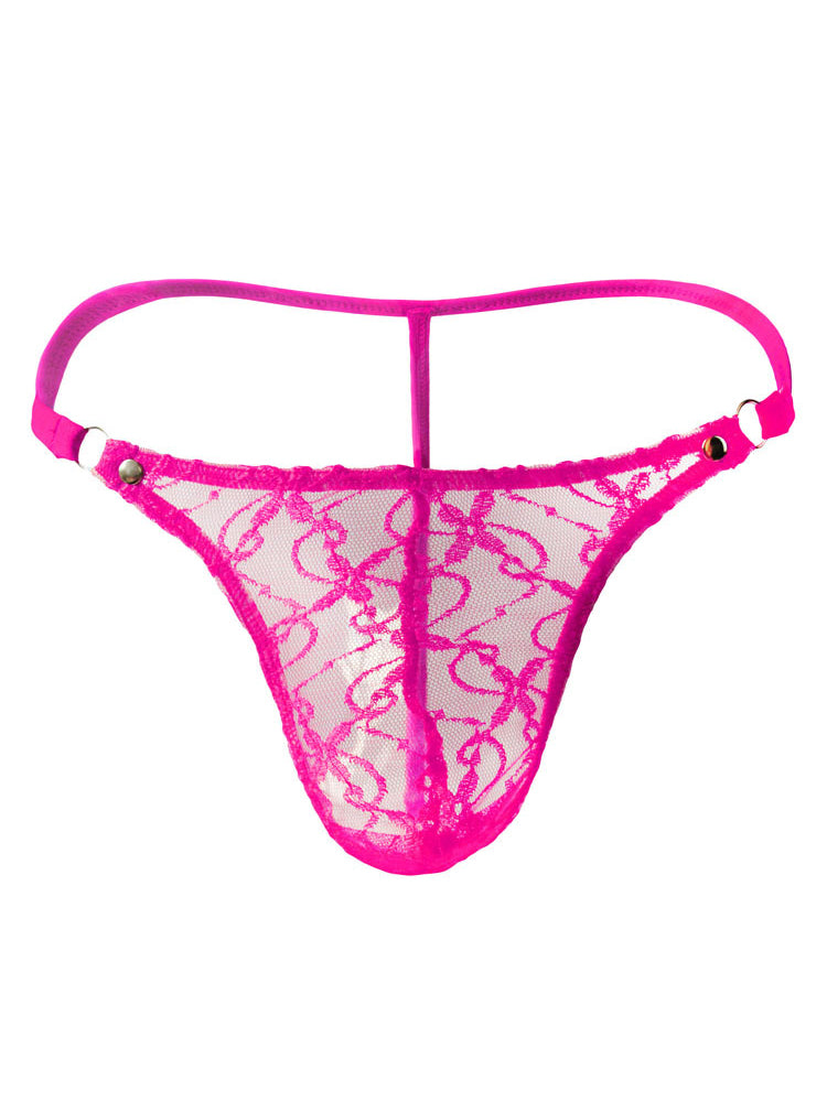Men's Sexy Transparent Mesh Thong