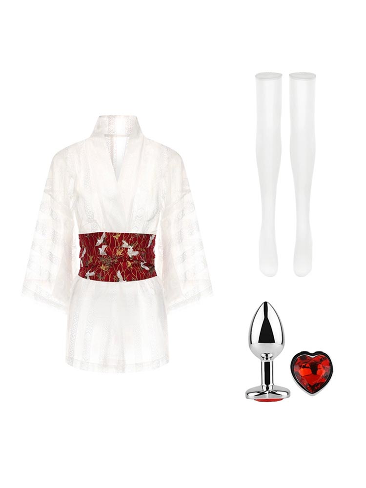 Sexy Kimono Role-Playing Nightgown Set