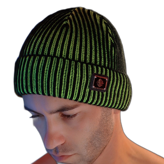 Breedwell Darkroom Rib Beanie Neon Green