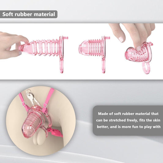 Transparent Flexible Chastity Cage with Stretchable Design (R6)
