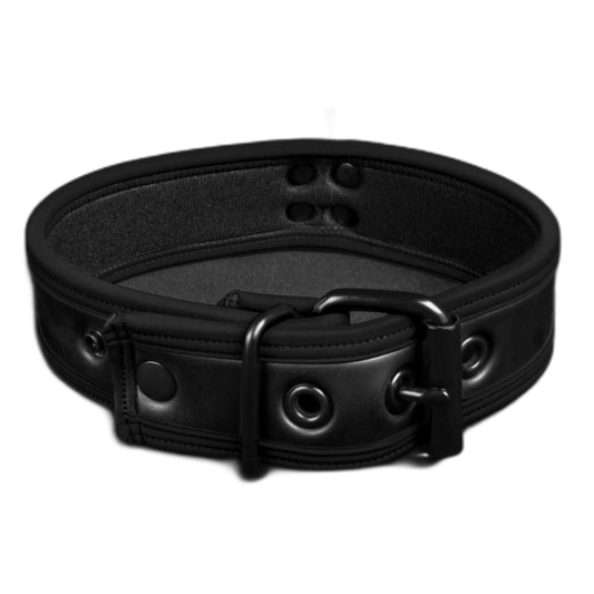 Mr S Leather NEO Puppy Collar Shiny Black
