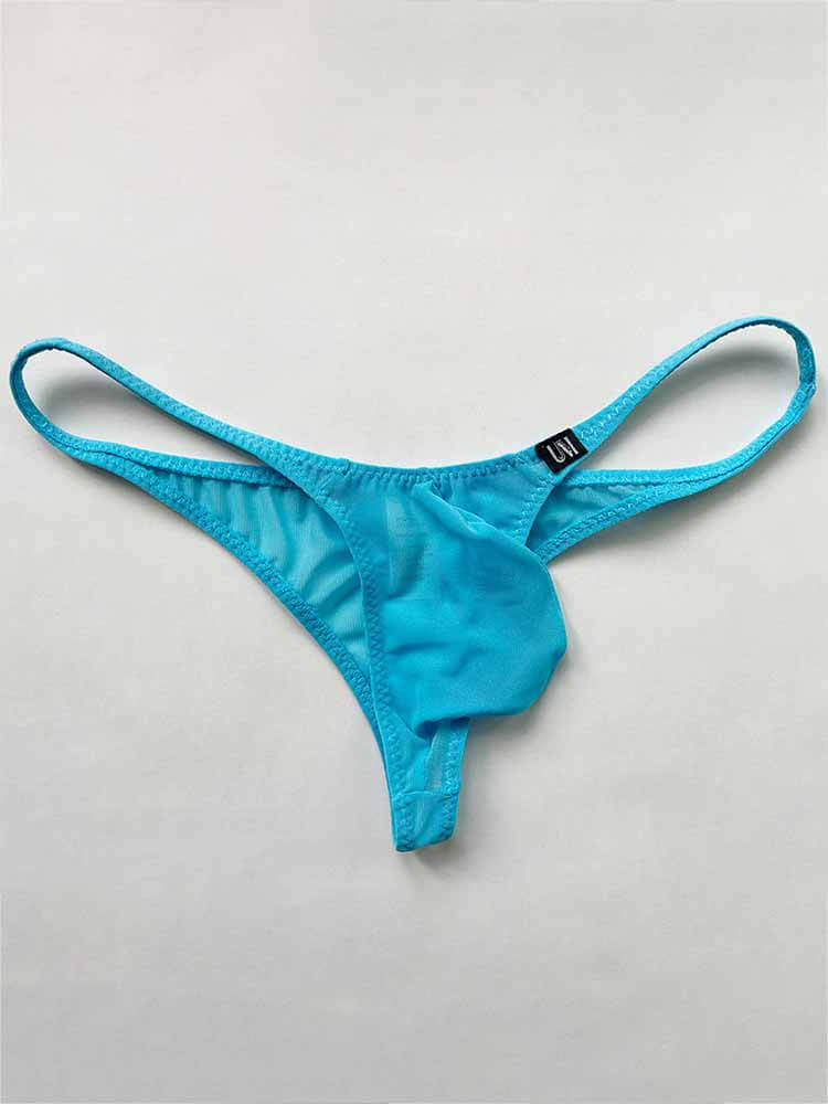 Men's Sexy Low-Rise Transparent Mesh Briefs