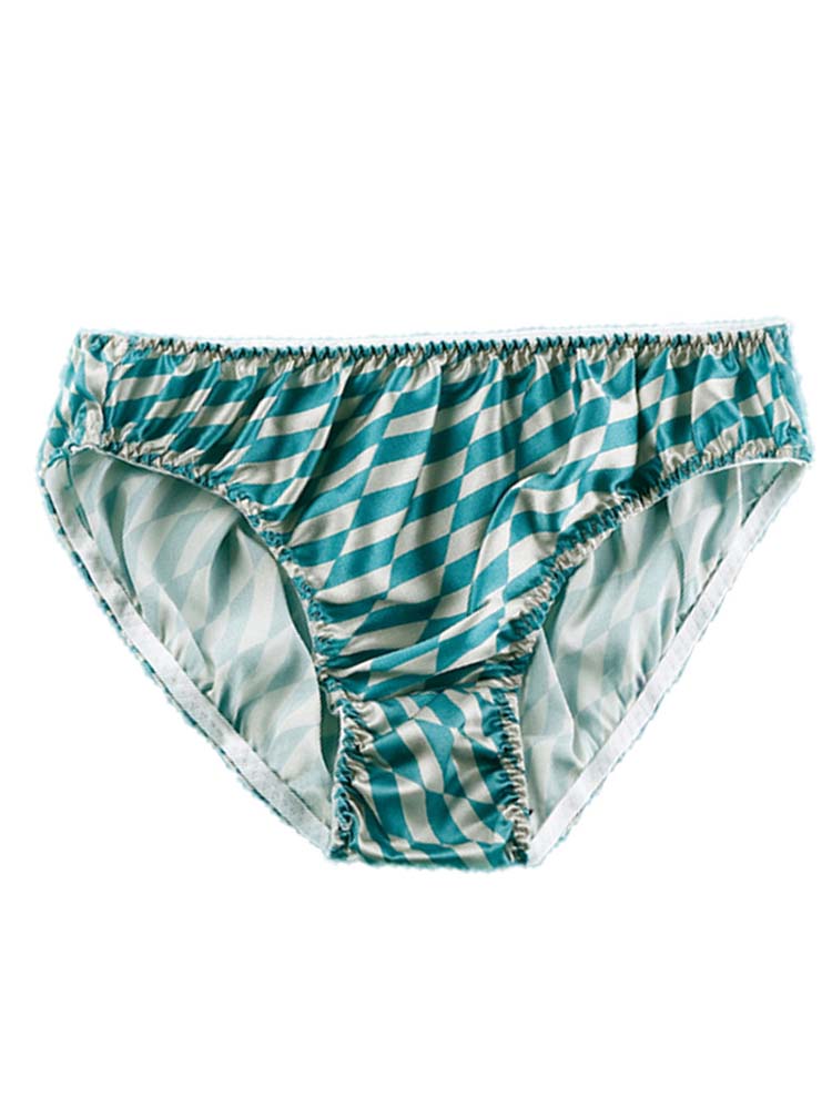 Simple Small Bow Mulberry Silk Solid Color Briefs