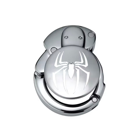 Spider Emblem Metal Chastity Cage – Spiderman-Inspired Flat Design Lock