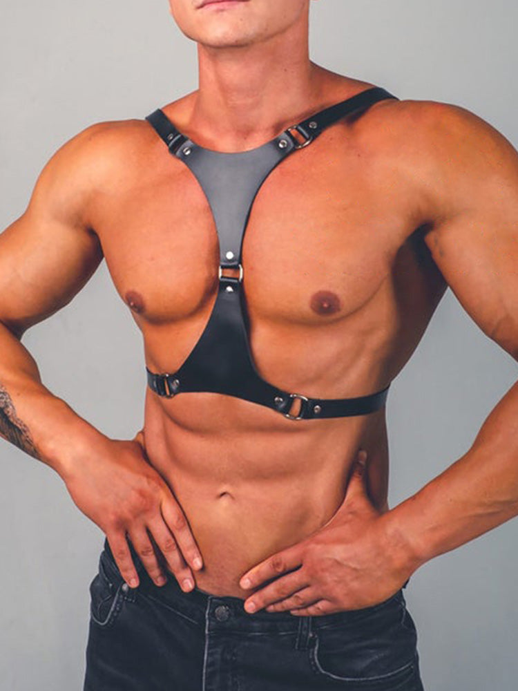 Men's Erotic Bondage Harness - Black
