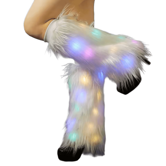 Luminous Faux Fur Leg Warmers