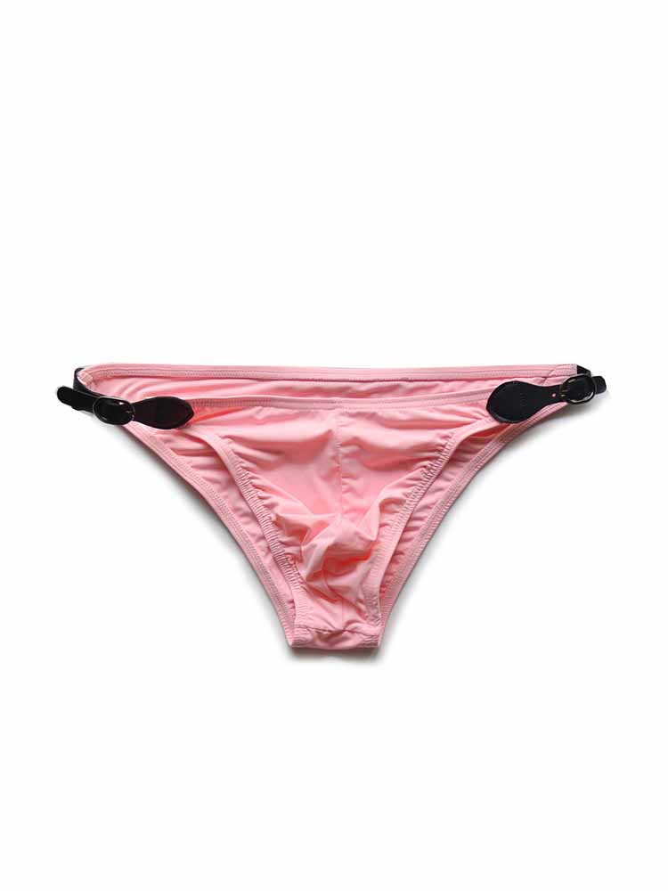 D.M Men's Double Side Button Low Rise Briefs
