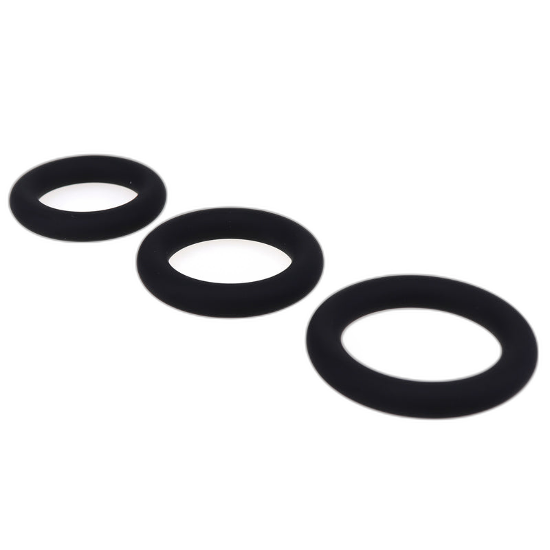 ruff GEAR Pure Silicone Stretch Cock Ring Set Blue