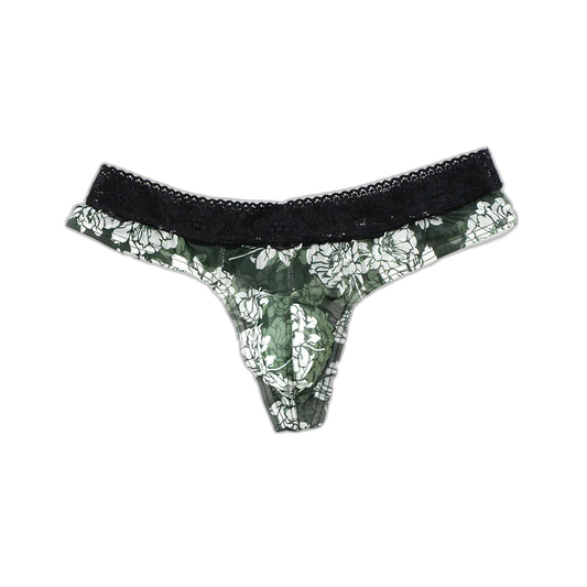 Floral Fantasy Lace Men's Thong