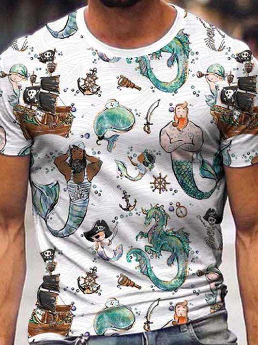 Men's 3D Digital Printing Sports T-shirt