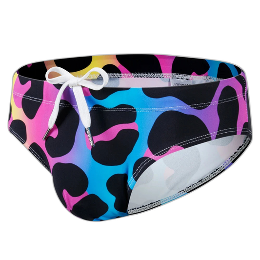 Jockmail Funky Leopard Push-Up Swim Trunks