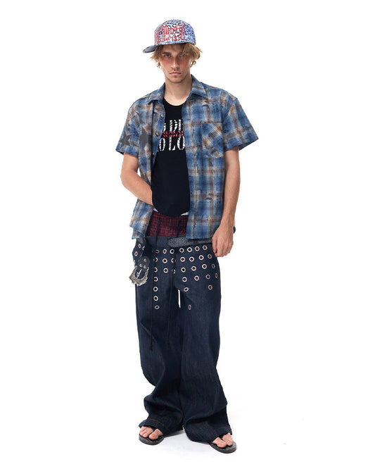 KIIKIO Punk Layered Jeans
