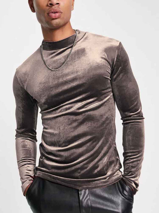 Men's Long Sleeve Turtleneck Thermal Bottom Top