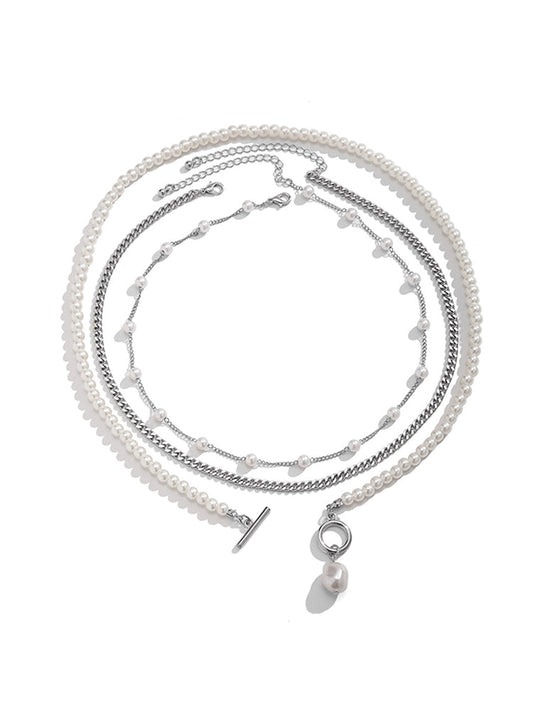Personalized Pearl Ground Chain Necklace Chain Set