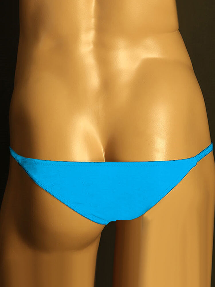 Men's Solid Low Rise Sexy Bikini Cotton Briefs