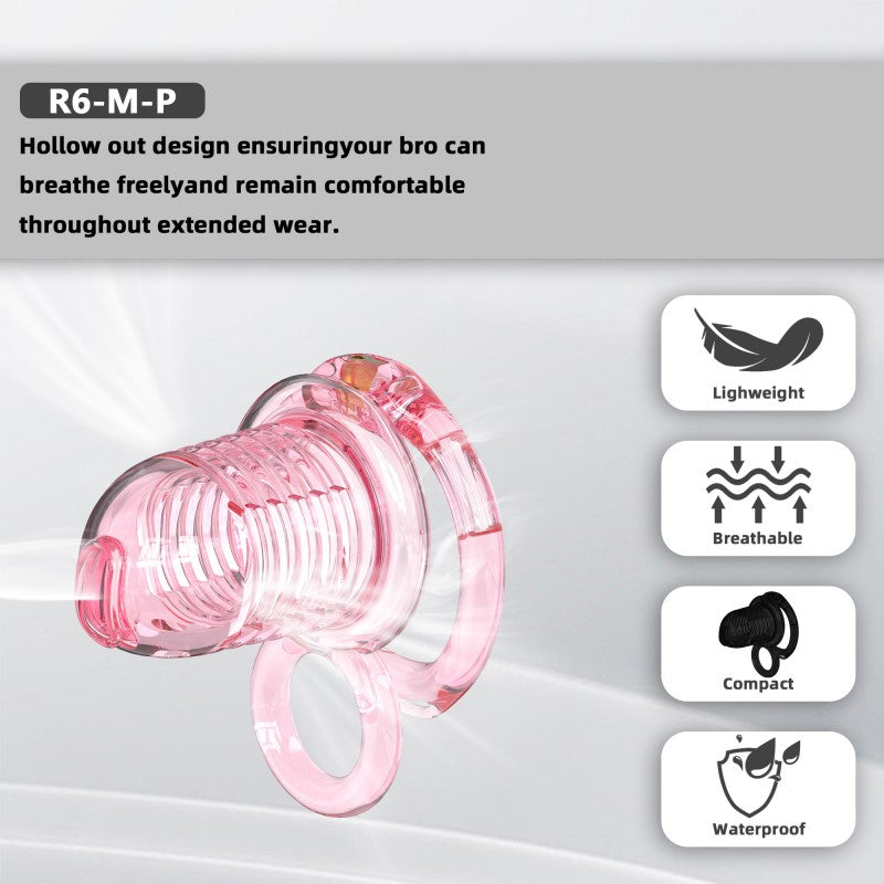 Transparent Flexible Chastity Cage with Stretchable Design (R6)