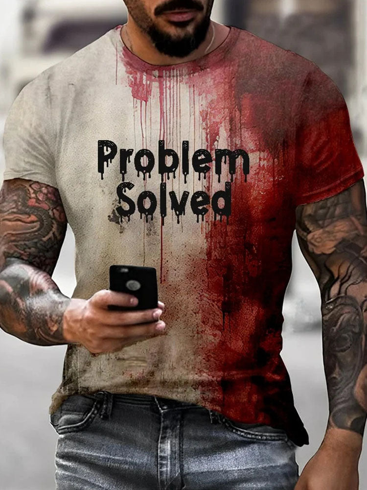Men's Halloween Spooky Problem Solved T-Shirt